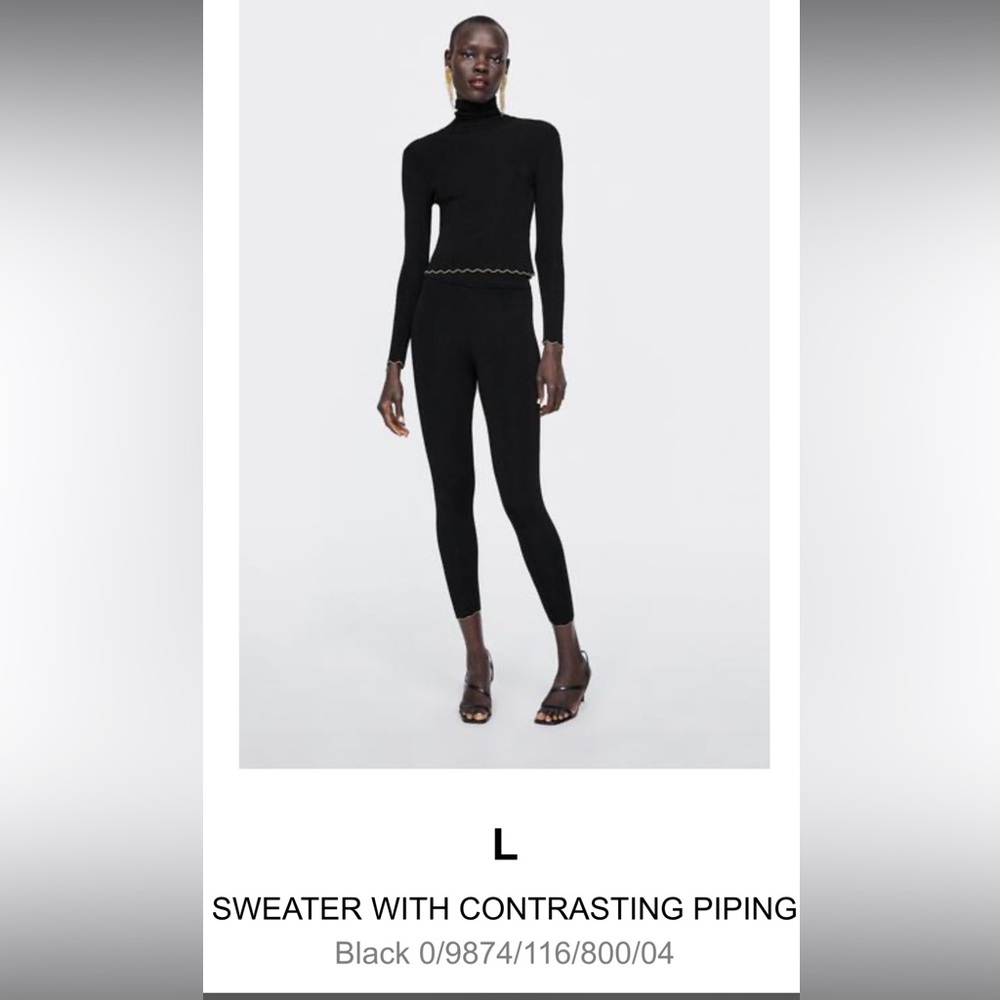 Zara blsck turtle neck top